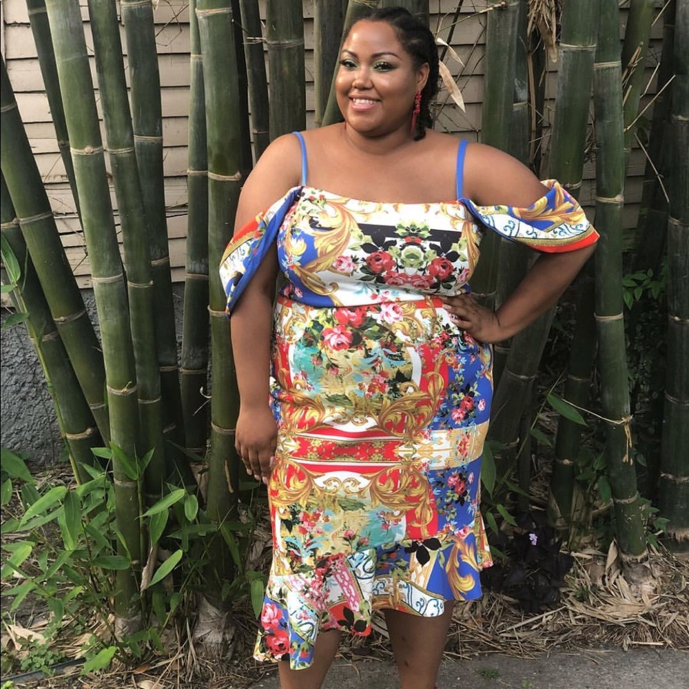 ASOS DESIGN Curve Cold Shoulder Dress